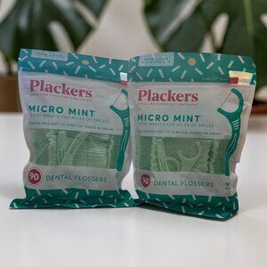 Plackers "Micro Mint" Dental Flossers SET of 3 - NEW
